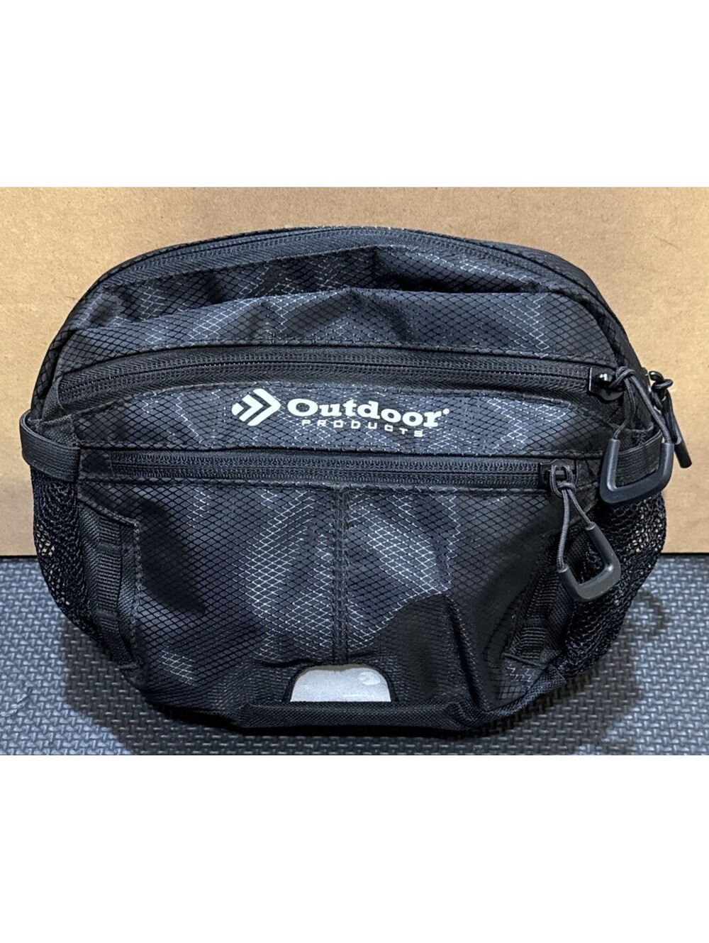 Outdoor Products Echo Waist Pack 3 Zipped Compartments Fanny Pack Hiking Black